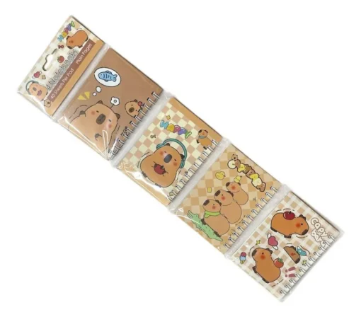 Pack x4 Mini Cuadernos Capybara - Imagen 4