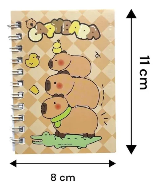 Pack x4 Mini Cuadernos Capybara - Imagen 3