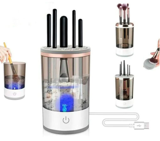 Limpiador de brochas de maquillaje eléctrico