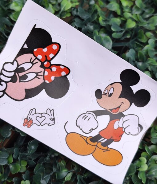 Sticker Vinilo - Stitch y Minnie/Mickey