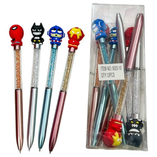 Lapiceras Avengers con Brillo x3