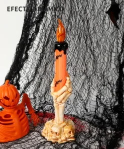 Adorno de Halloween - Vela Mano de Esqueleto