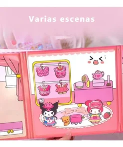 D NQ NP 2X 847334 MLM77446396827 072024 F libro sanrio magnetico stickers magneticos crear escenas