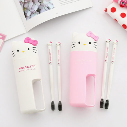 Set Cepillo de Dientes + porta Cepillo -  Hello kitty