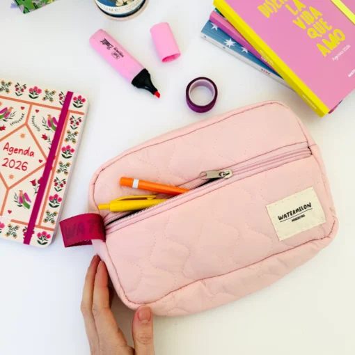 Necessaire Con Cierre Rosa