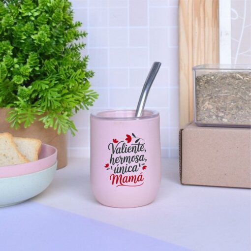Mate Anti Vuelco + Bombilla Dia de La Madre - Imagen 2