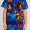 Camiseta vibrante de Sonic y Shadow