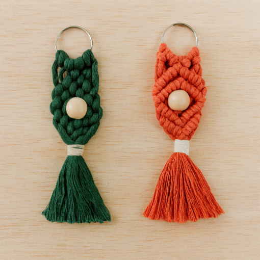 Llavero Macrame con Flecos