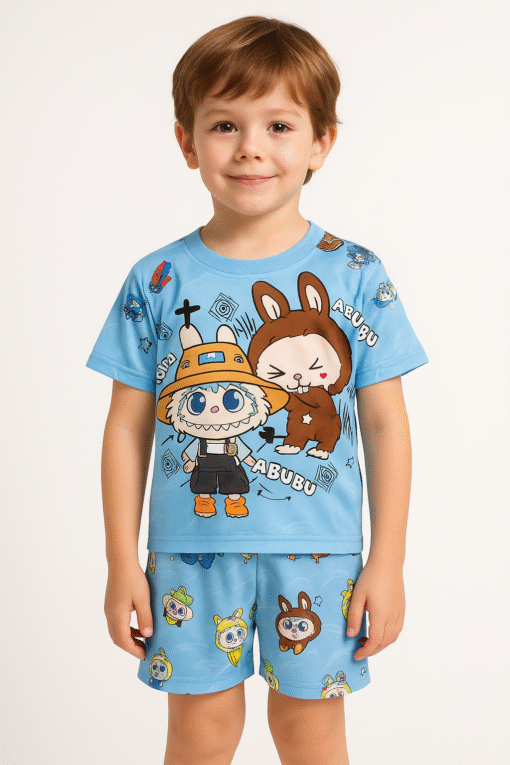 Pijama VERANO KIDS - Labubu Celeste
