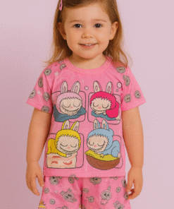 Pijama VERANO KIDS - Labubu Rosa