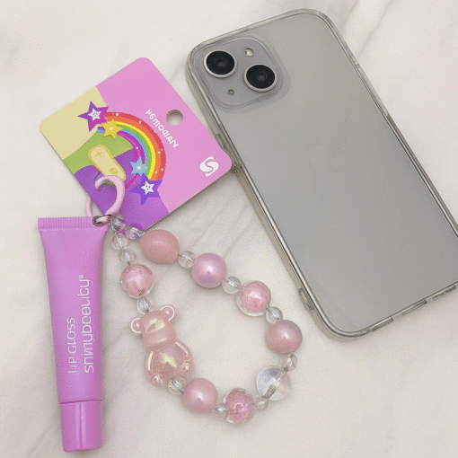 Llavero Para Celular - Osito y Labial