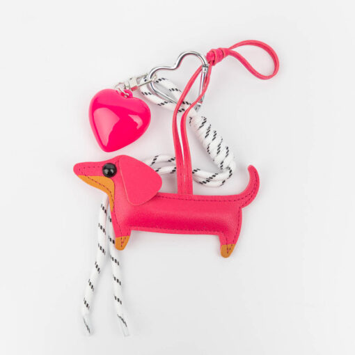LLavero Charm Perrito Salchicha + Corazon - Imagen 5