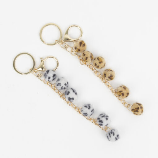 LLavero Charm Pelotitas Animal Print - Imagen 2
