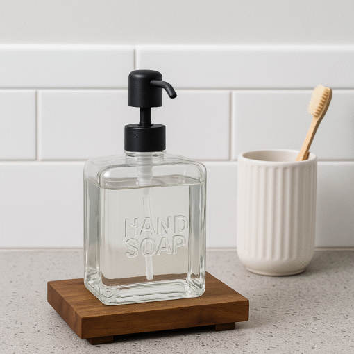 Dispenser de Vidrio Cuadrado - Jabón