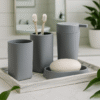 Set de Baño 4 piezas - Gris 8 3c set de bano x4 piezas