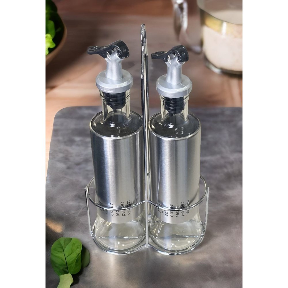 Set Aceitera y Vinagrera Vidrio 3 pcs 3 Set Aceitera y Vinagrera Vidrio 3 pcs - Imagen 3