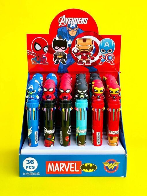 Lapicera x10 colore - Super Heroes x2