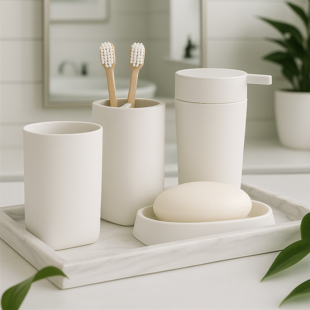 Set de Baño 4 piezas - Blanco 1 Set de Baño 4 piezas - Blanco