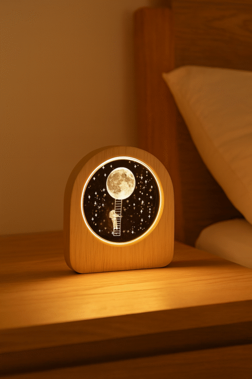 Velador Cristal 3D - Luna - Imagen 2