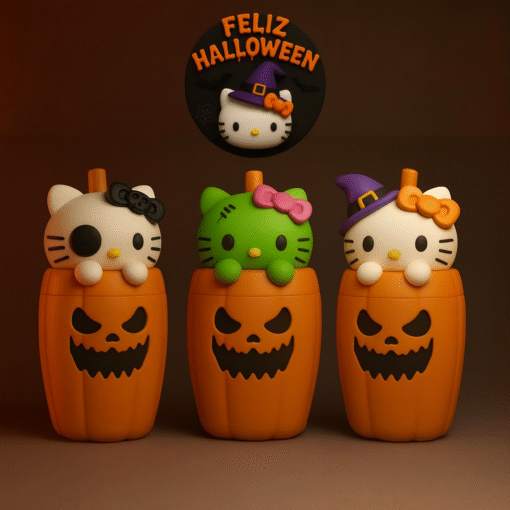 Vaso 3D Hello Kitty Halloween