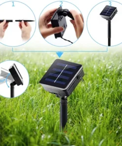 Alternative view of Guirnalda Led Solar - CON PANEL Rojo