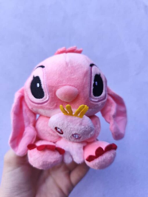 Llavero Peluche - Angel y Stitch con accesorios