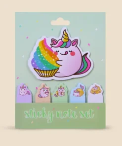 Block de notas + banderitas - Unicornio