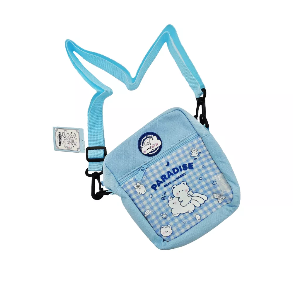 Bandolera Celeste Con Dibujo