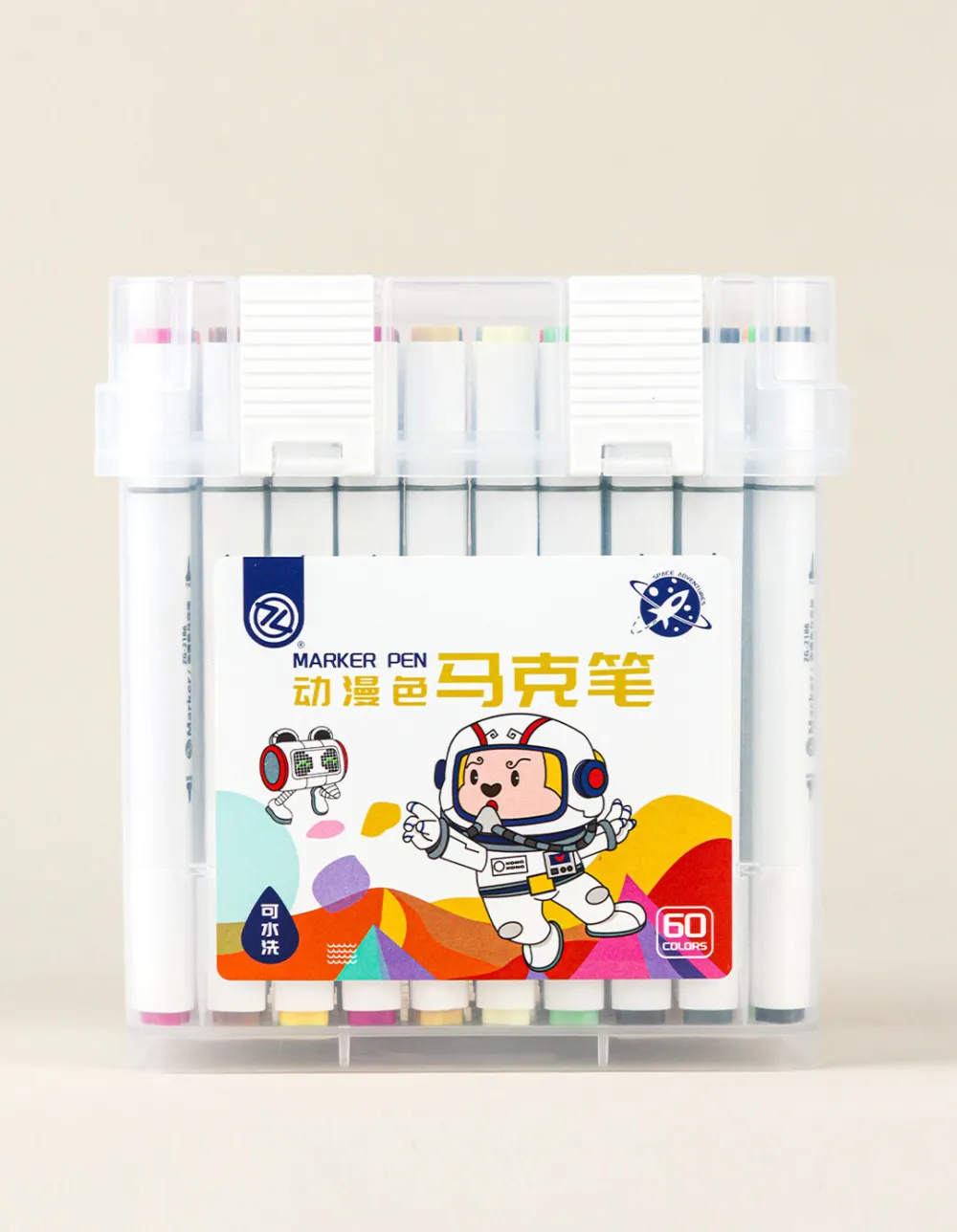 Marcadores Triangulares Doble Punta x60