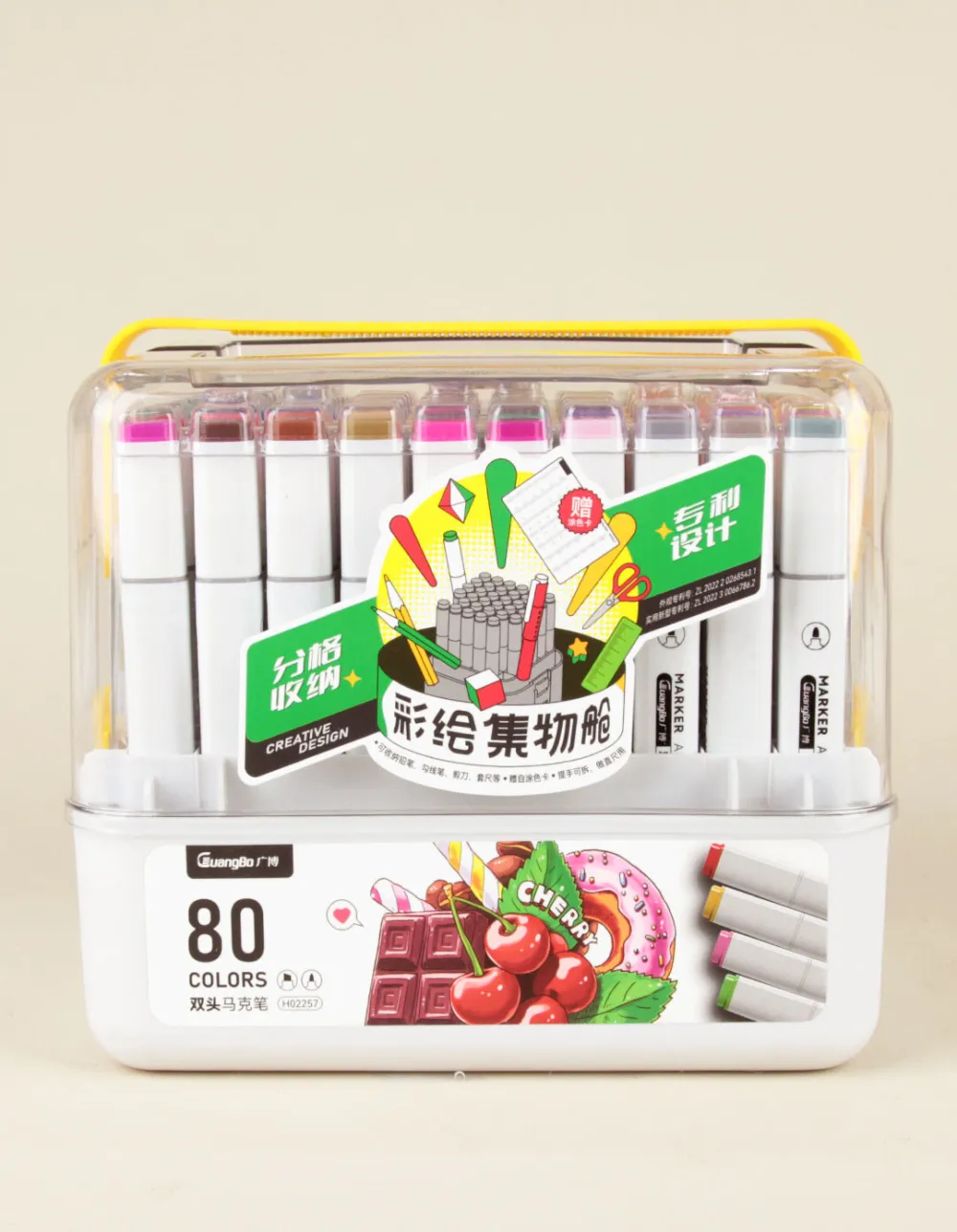 Marcadores Cherry Doble Punta x80