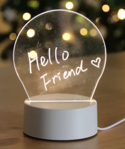 Velador Pizarra redonda Luz calida