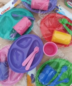 Set Vajilla Plástica Plato - Vaso - Cubiertos