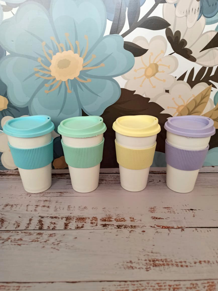 Vaso Starbucks c/faja y tapa Pastel - Imagen 3