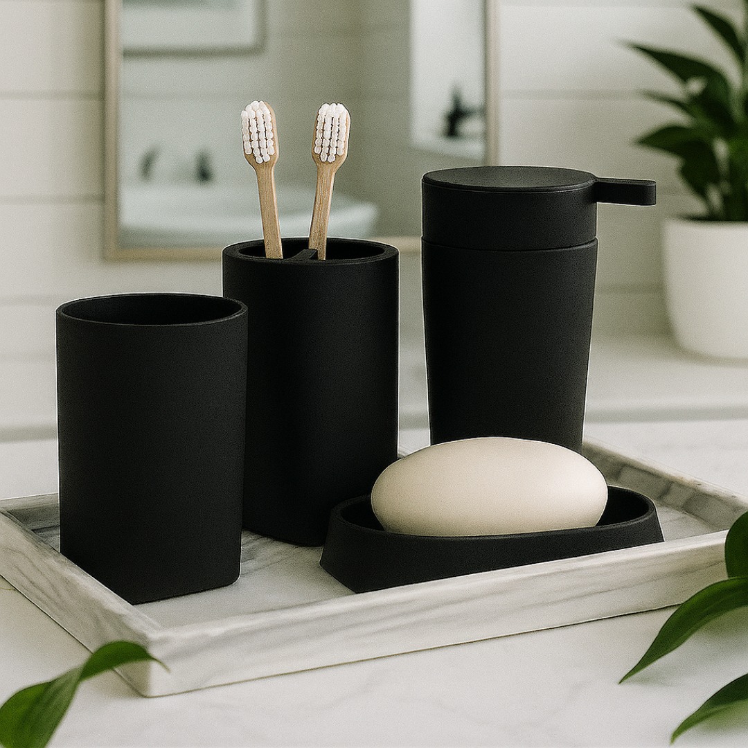 Set de Baño 4 piezas - Negro
