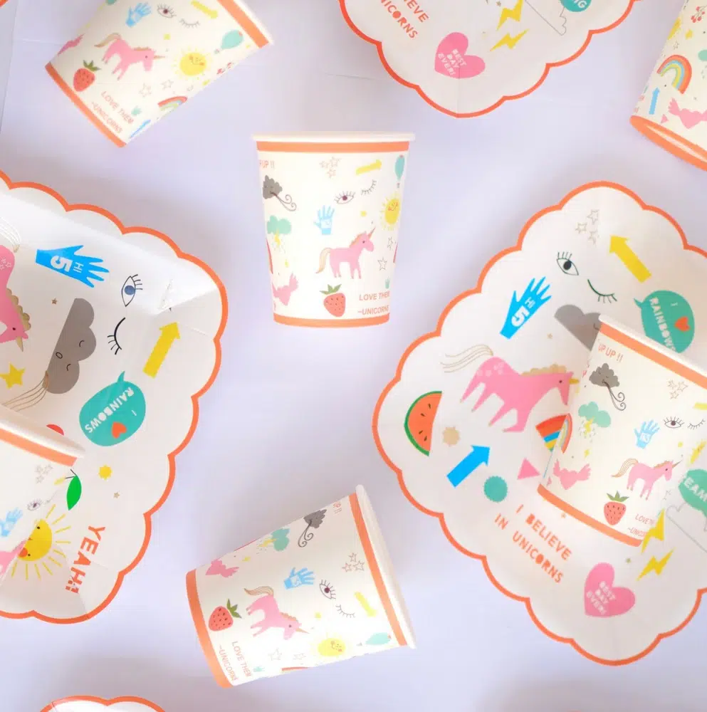 Platos Unicornio Love