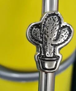 Bombilla con dije Cactus