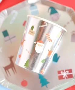 Vasos Silver Christmas x10