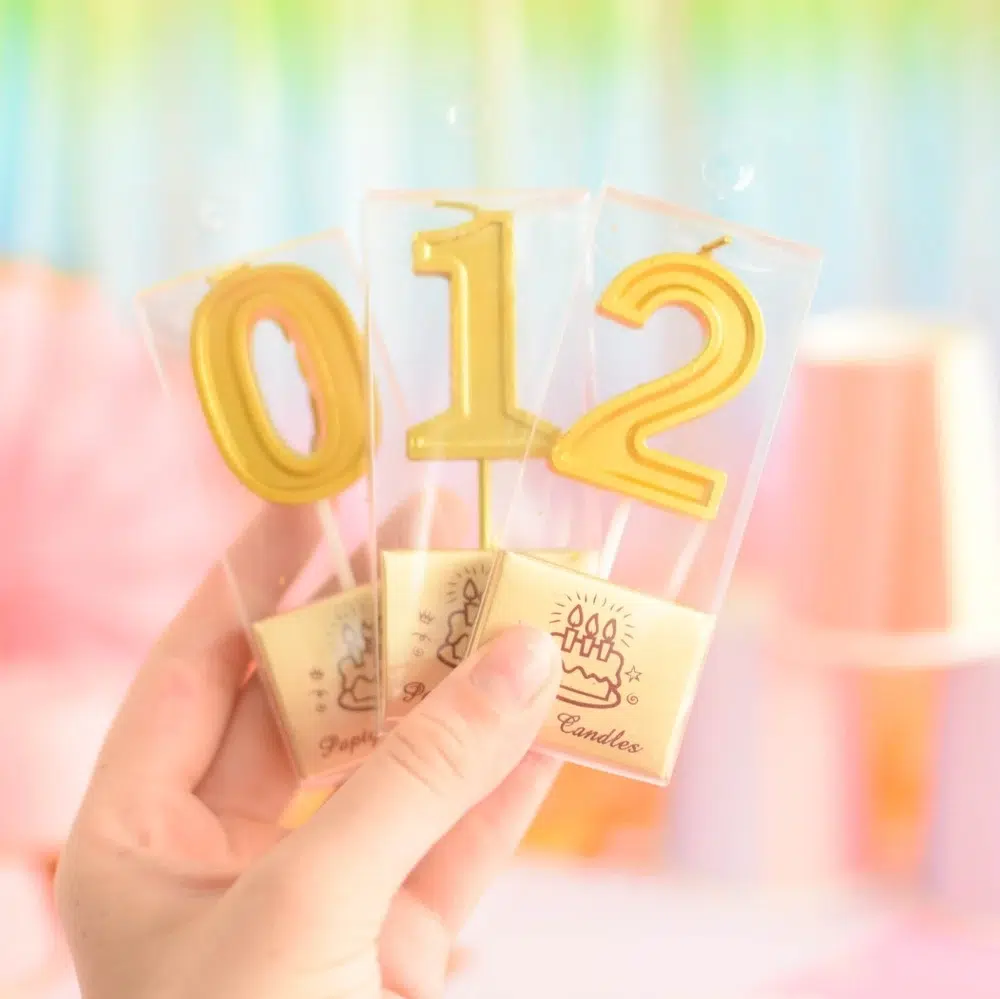 Velas Golden Stripe - Numero - Imagen 2