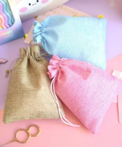 Bolsita de arpillera marrón 9*12