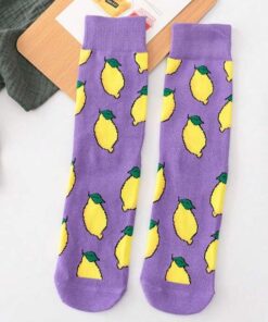 Medias 3/4 - Limones (Lila)