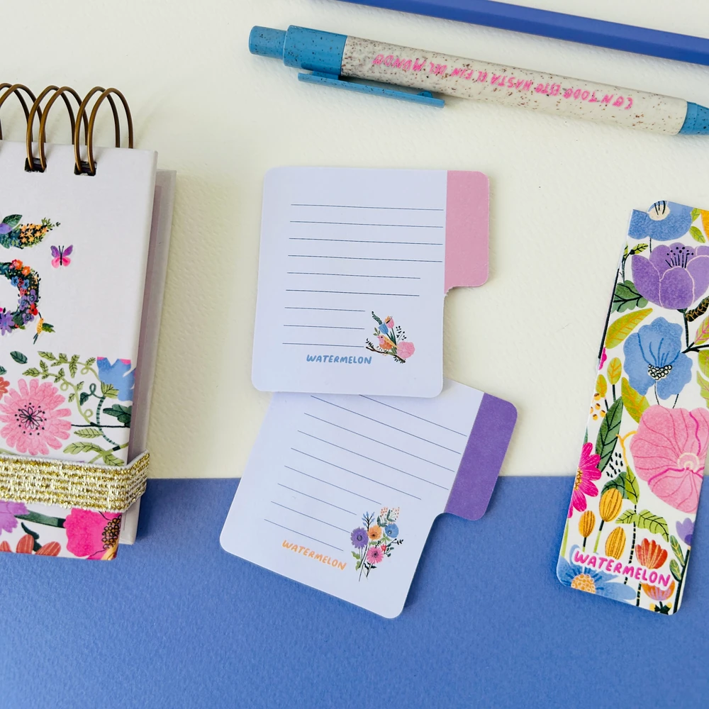 Notas Adhesivas Con Solapa - Flores
