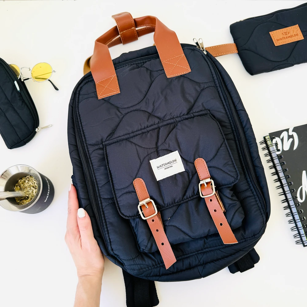 Mochila Matelasse - Onda Negro
