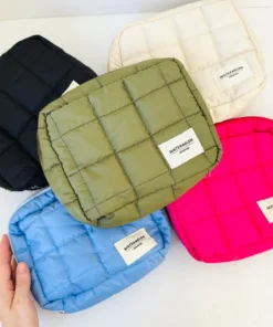 Alternative view of Necessaire Abierto Matelasse - Verde Militar