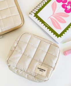 Necessaire Abierto Matelasse - Beige