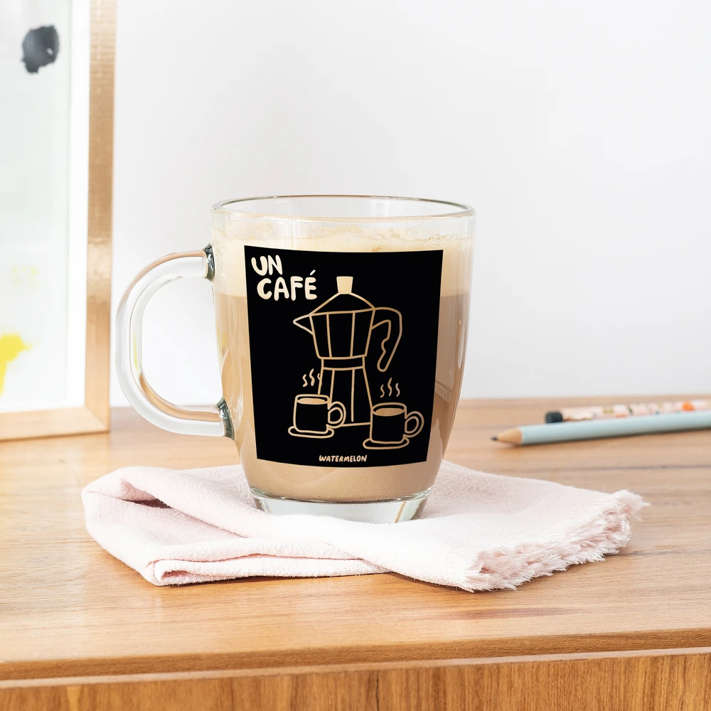Taza de Vidrio - Un Cafe