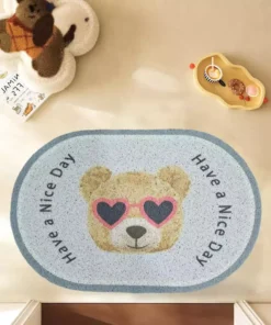 Alfombra Ovalada Osito Lentes