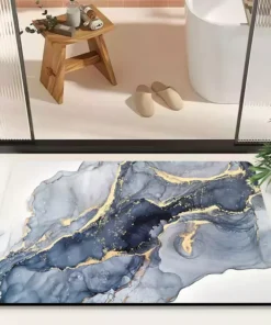 Alfombra Marmolado Azul