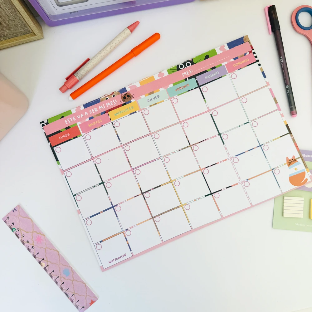 Planner Mensual - Gatos