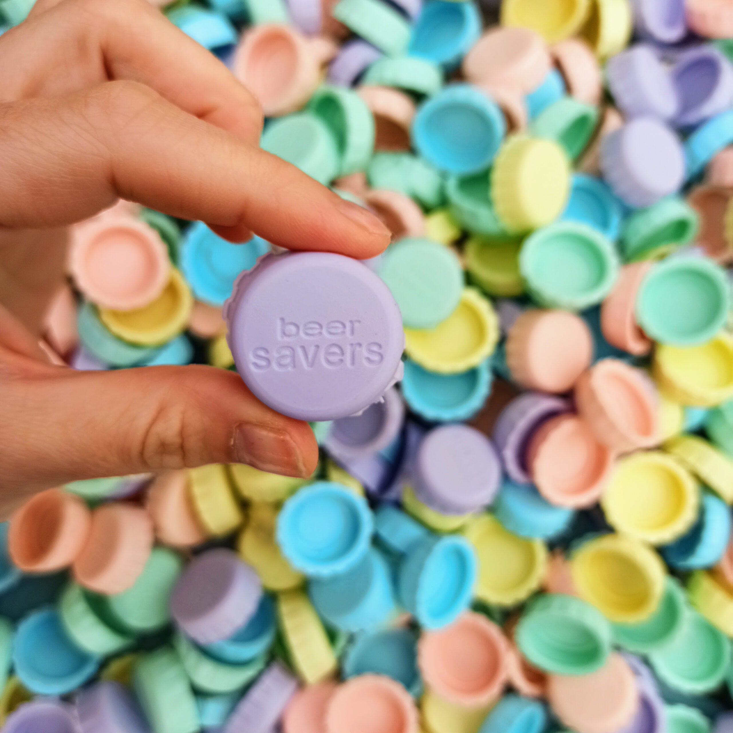 Tapon cerveza pastel x10