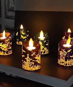 Vela  Halloween - Dibujo Luz